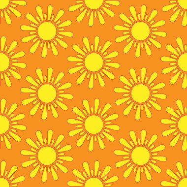 Retro seamless modeli Güneş ile. Retro sorunsuz desenleri kümesi.