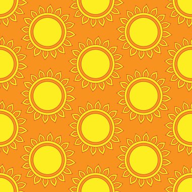 Retro seamless modeli Güneş ile. Retro sorunsuz desenleri kümesi.