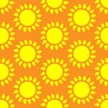 Retro seamless modeli Güneş ile. Retro sorunsuz desenleri kümesi.