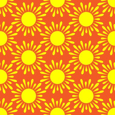 Retro seamless modeli Güneş ile. Retro sorunsuz desenleri kümesi.