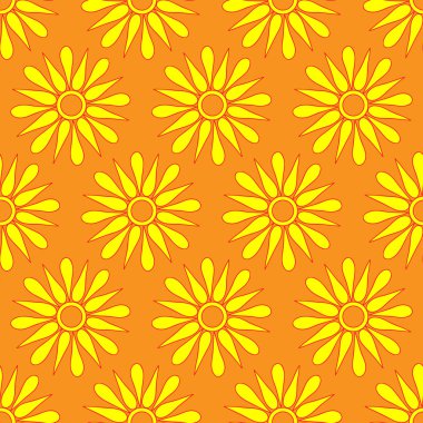 Retro seamless modeli Güneş ile. Retro sorunsuz desenleri kümesi.