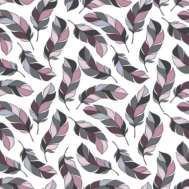 Dikişsiz desen eşarplı vektör el çekilmiş