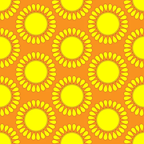 Retro  seamless pattern with suns. Retro seamless patterns set. — Stock Vector