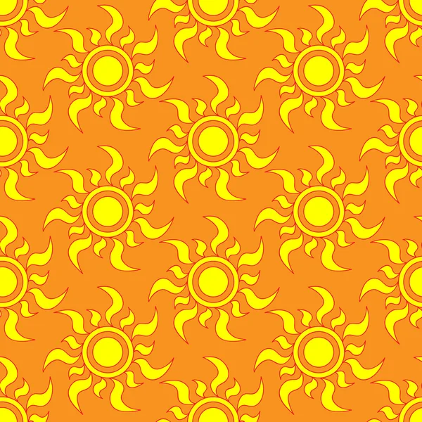 Retro  seamless pattern with suns. Retro seamless patterns set. — Stock Vector