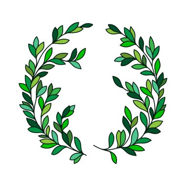 Güzel twigs kompozisyon yuvarlak