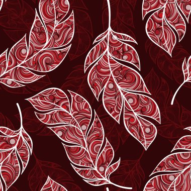 Dikişsiz desen eşarplı vektör el çekilmiş