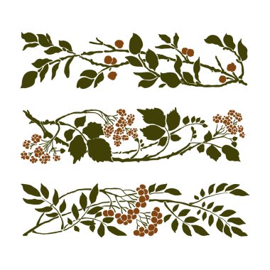 çiçek tasarım, Art Deco vintage illüstrasyon