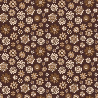 Kına Mehndi dövme karalamalar Retro Seamless Modeli