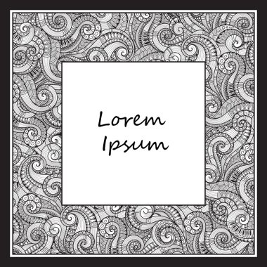 Boyama kitabı için desen. Etnik, çiçek, retro, doodle, vektör