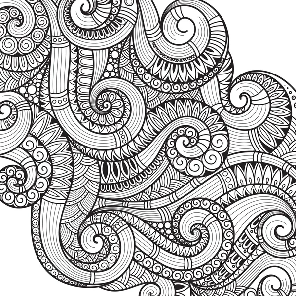Boyama kitabı için desen. Etnik, çiçek, retro, doodle, vektör