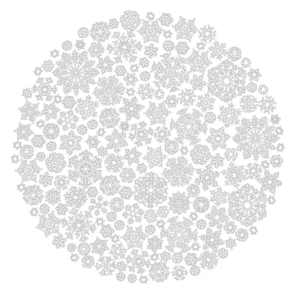 Christmas ball from snowflakes for a card vector. Pattern for co