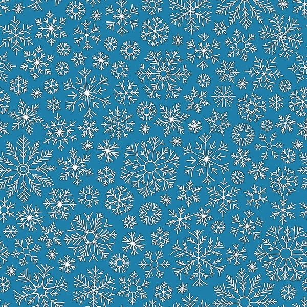 Рождественский бесшовный рисунок с снежинками — стоковый вектор