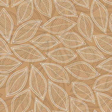 Dikişsiz sonbahar yaprak desen. arka plan. Vektör çizim