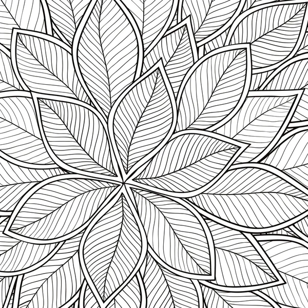 Patrón sin costura gris abstracto con hojas. Vector — Vector de stock