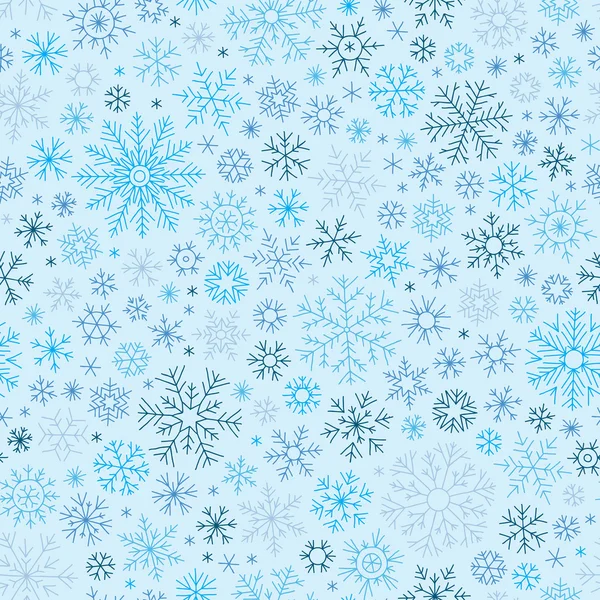 Christmas seamless doodle pattern with snowflakes — Stock Vector