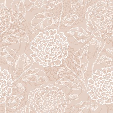 Krizantem vektör sorunsuz çiçek desenle