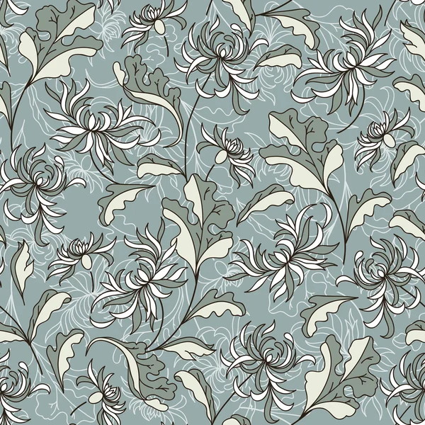 Papier peint motif de fleur vintage sans couture — Image vectorielle