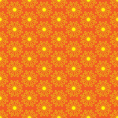 Cute seamless vector pattern of sun