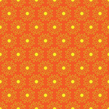 Cute seamless vector pattern of sun