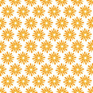 Cute seamless vector pattern of sun