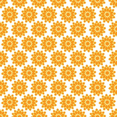 Cute seamless vector pattern of sun