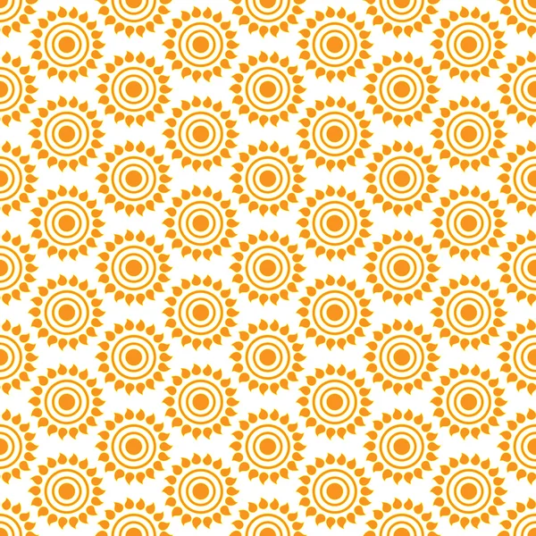 Cute seamless vector pattern of sun