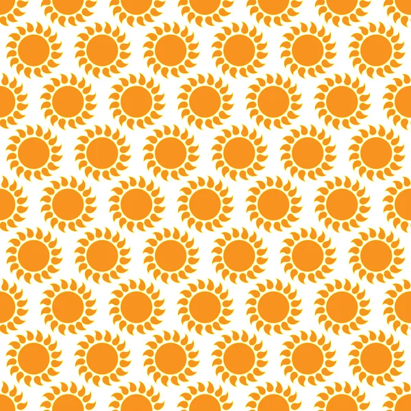 Cute seamless vector pattern of sun — Stock Vector