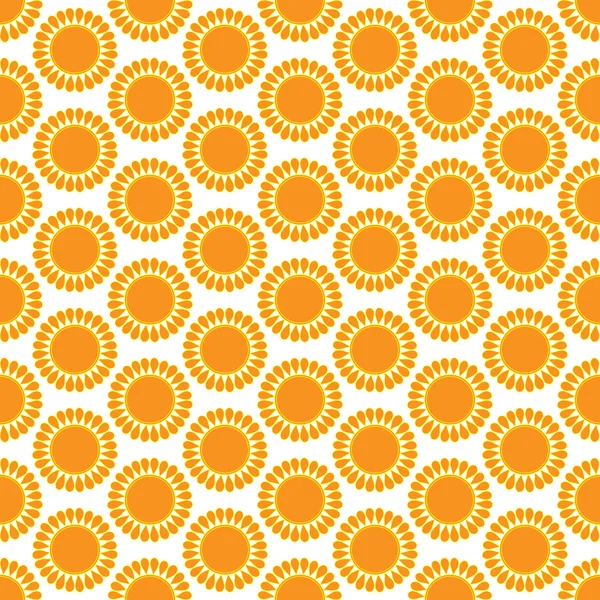 Cute seamless vector pattern of sun