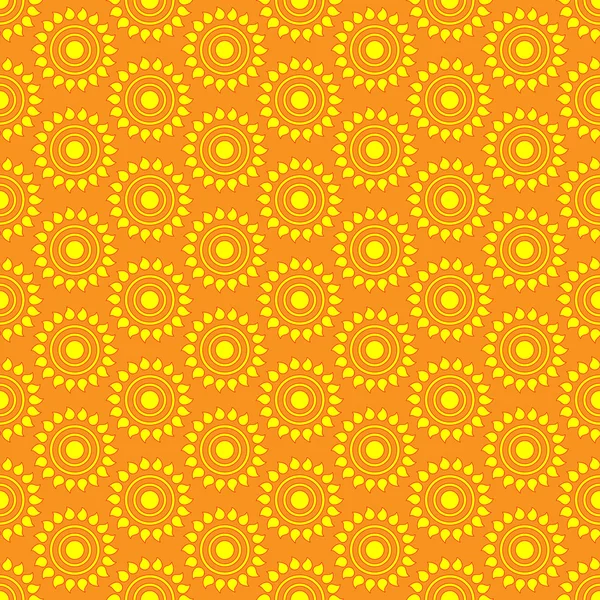 Mignon motif vectoriel sans couture du soleil — Image vectorielle