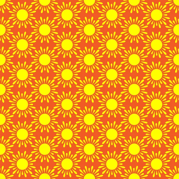 Cute seamless vector pattern of sun — 图库矢量图片