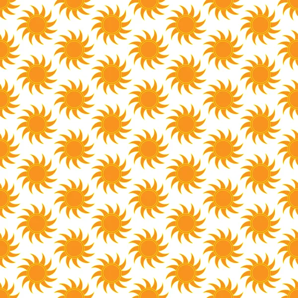 Cute seamless vector pattern of sun — Stock Vector