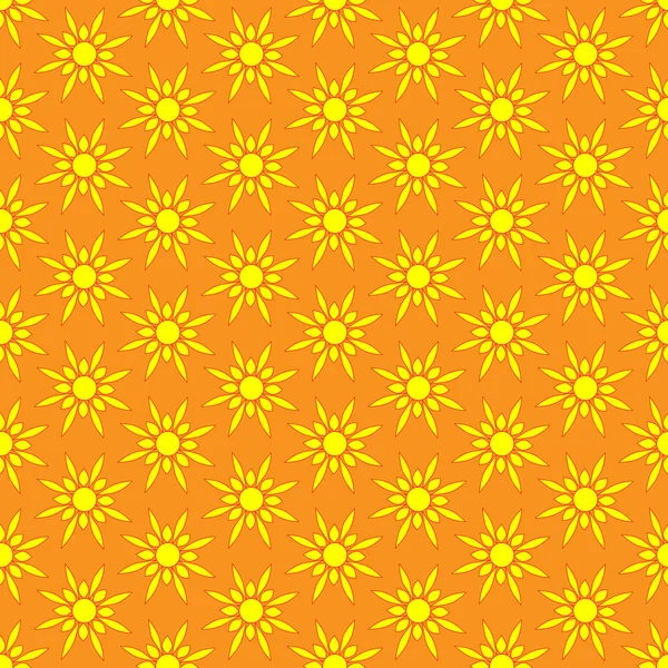 Mignon motif vectoriel sans couture du soleil — Image vectorielle