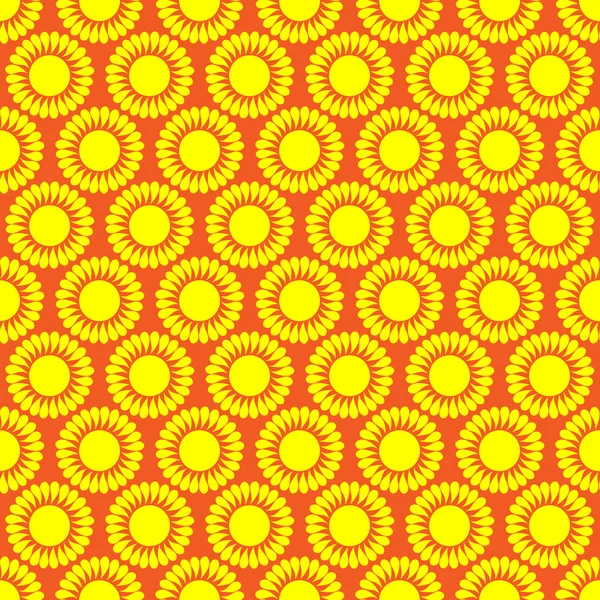 Cute seamless vector pattern of sun — Stockvector