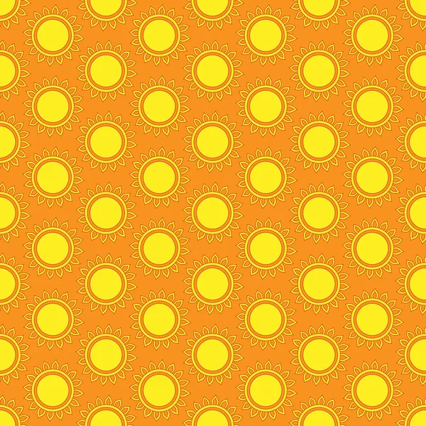 Mignon motif vectoriel sans couture du soleil — Image vectorielle