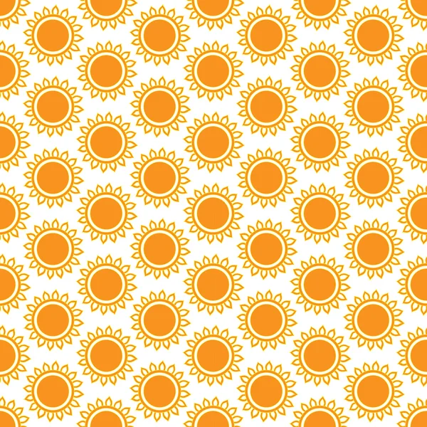 Cute seamless vector pattern of sun — ストックベクタ