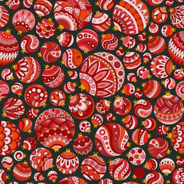 Noel topları ile sorunsuz Noel arka plan.