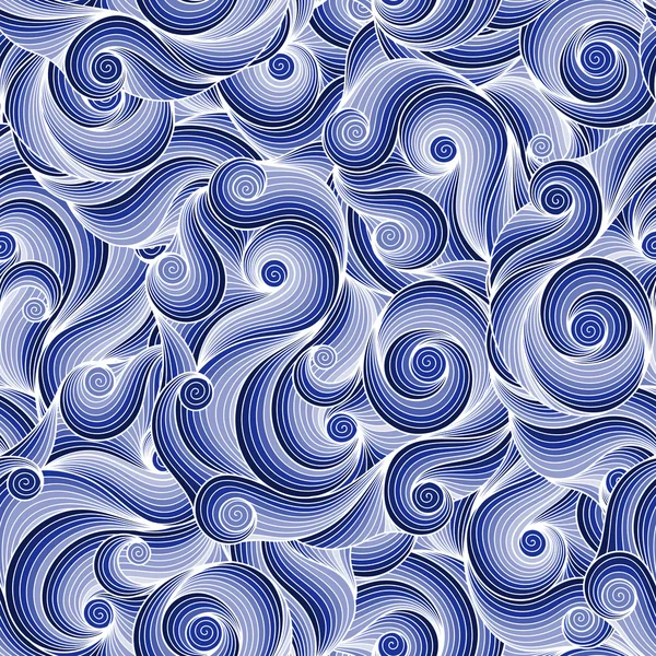 Doodle seamless blue background. — Stockový vektor