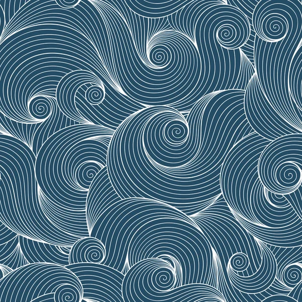 Doodle seamless blue background. — Stockový vektor