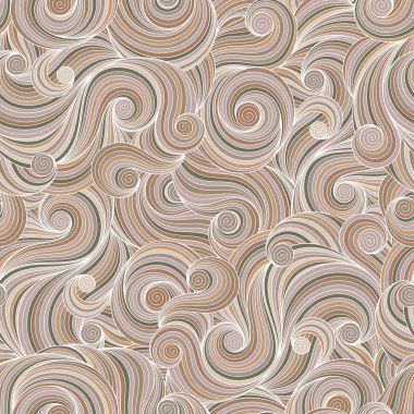 Sorunsuz Asya etnik çiçek retro doodle arka plan deseni 