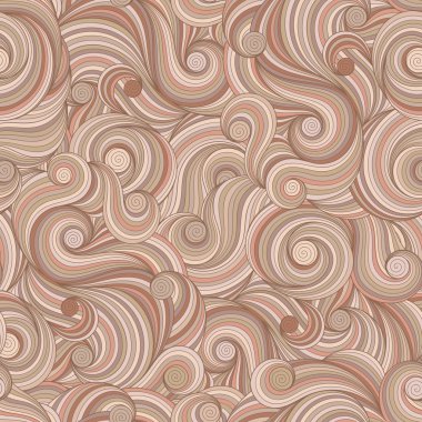 Sorunsuz Asya etnik çiçek retro doodle arka plan deseni 