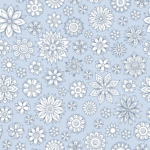 Modèle floral vectoriel sans couture avec des fleurs et des feuilles — Image vectorielle