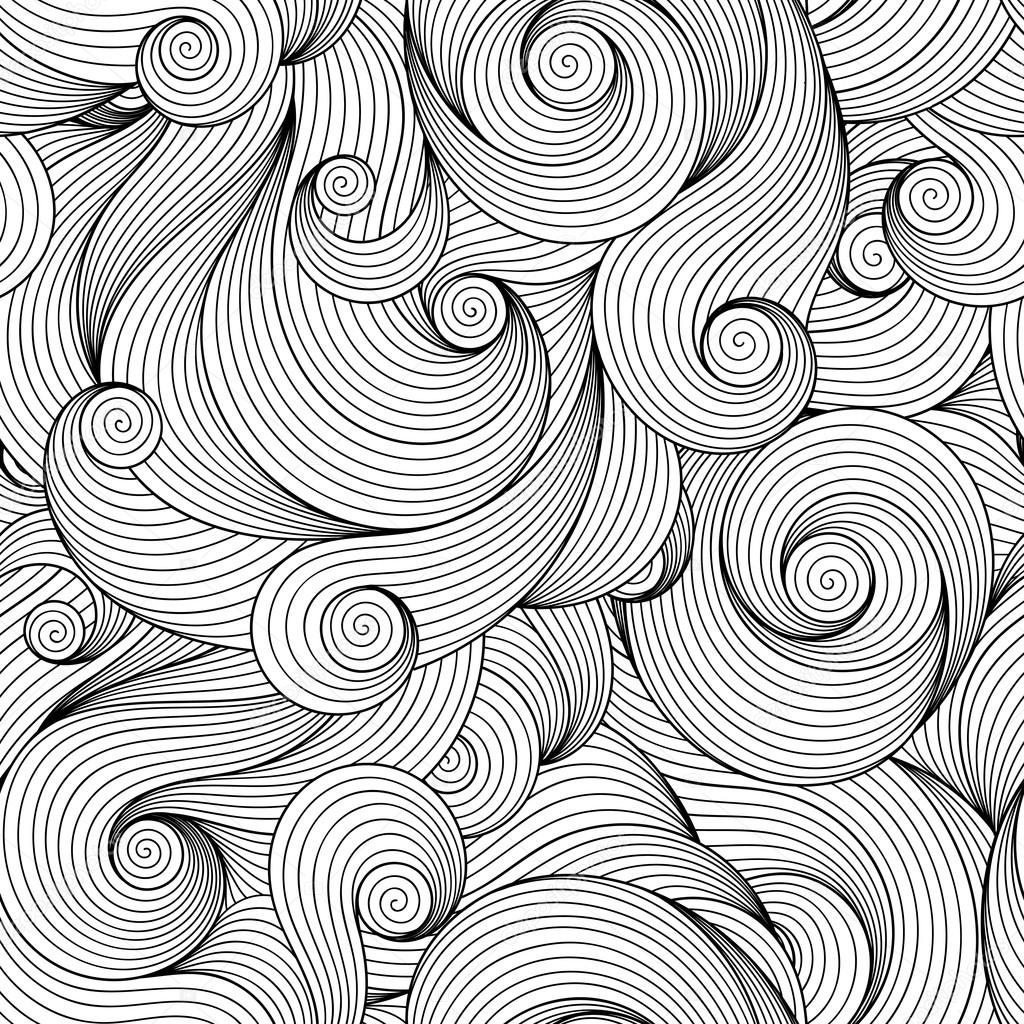 Seamless Pattern for coloring book.