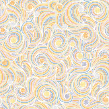 Sorunsuz Asya etnik çiçek retro doodle arka plan 