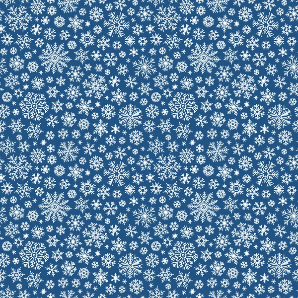 Рождественский бесшовный рисунок с снежинками — стоковый вектор