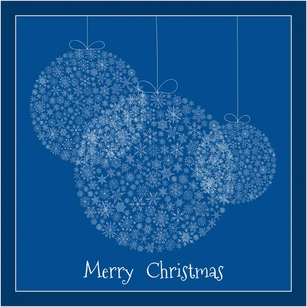 Bola de Navidad de copos de nieve vector ilustración — Archivo Imágenes Vectoriales