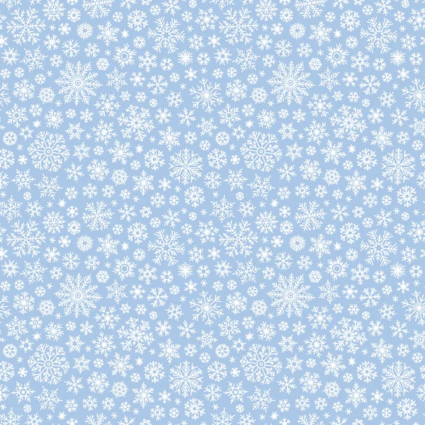 Christmas sömlös doodle mönster med snöflingor — Stock vektor