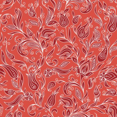 Kına Mehndi dövme çiçek karalamalar Seamless Modeli