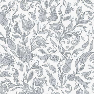 Kına Mehndi dövme çiçek karalamalar Seamless Modeli