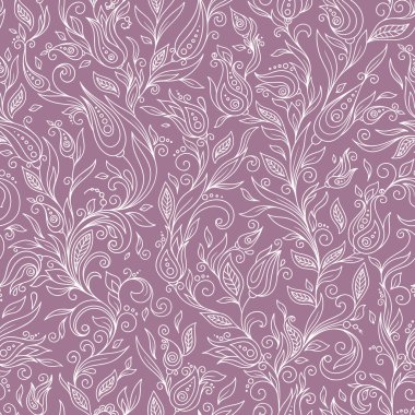 Kına Mehndi dövme çiçek karalamalar Seamless Modeli
