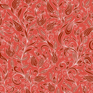 Kına Mehndi dövme çiçek karalamalar Seamless Modeli